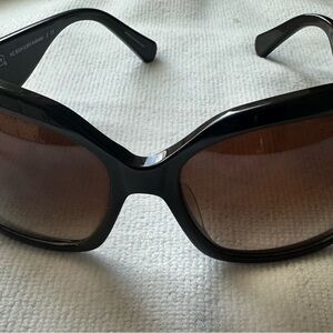 Coach Black and Brown Oversized Sunglasses